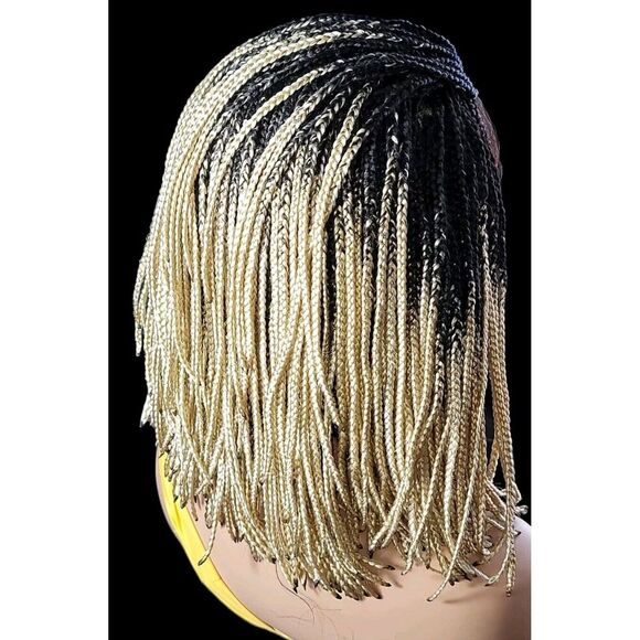 Handmade Braided Lace Wigs, Bob cut, ombre Micro millions braids. Short NWT - Picture 9 of 10
